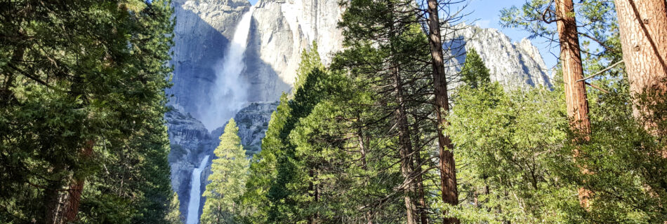 A view of both Lower and Upper Yosemite Falls